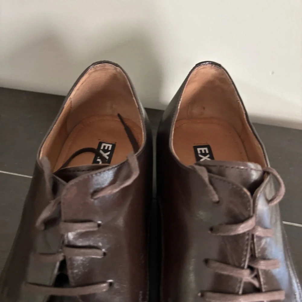 Express‎ Brown Leather Capped Toe Oxford Shoes Classic Design 10.5